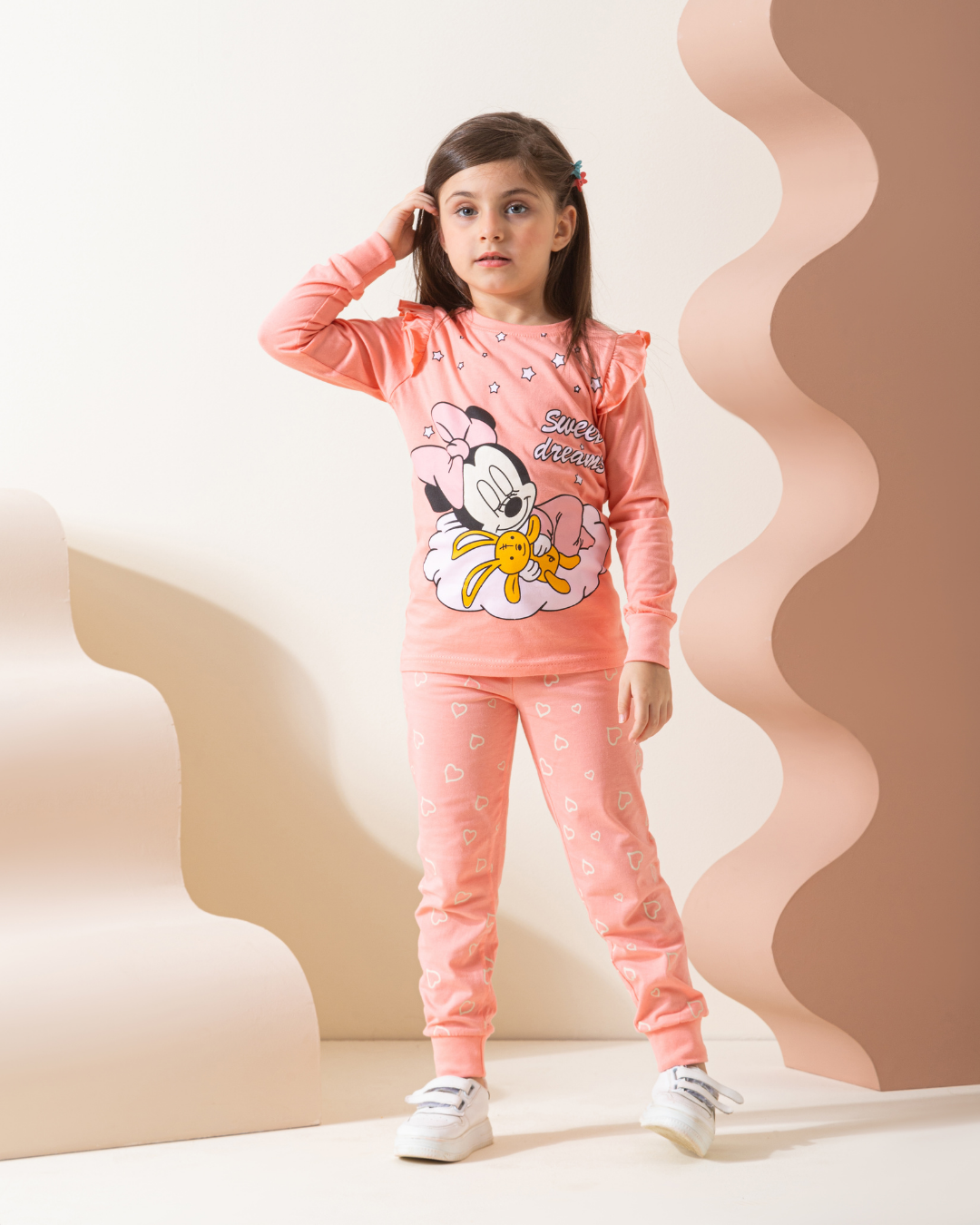 Girls Minnie Mouse printed pajamas