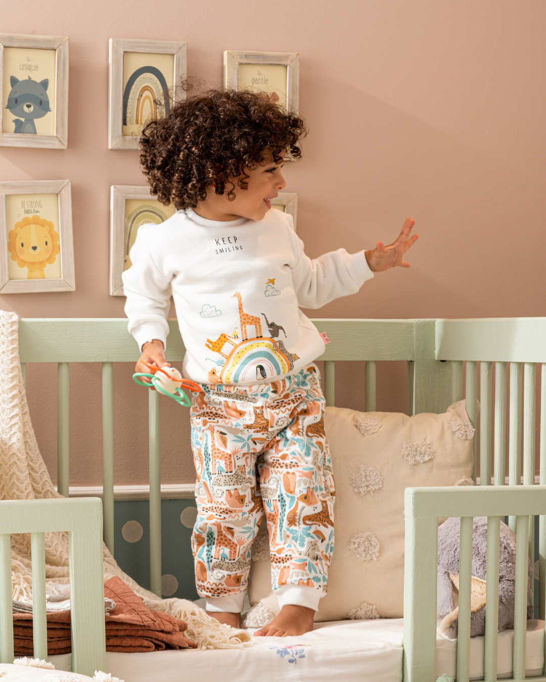 Keep Smiling Baby Boys' Pajamas, Milton Cotton