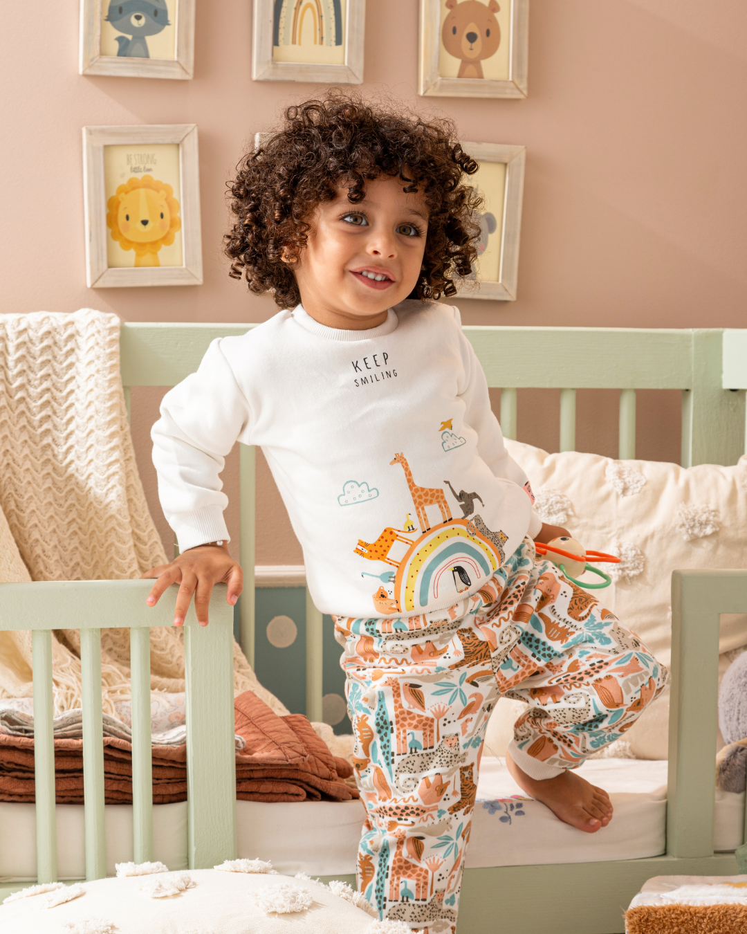 Keep Smiling Baby Boys' Pajamas, Milton Cotton