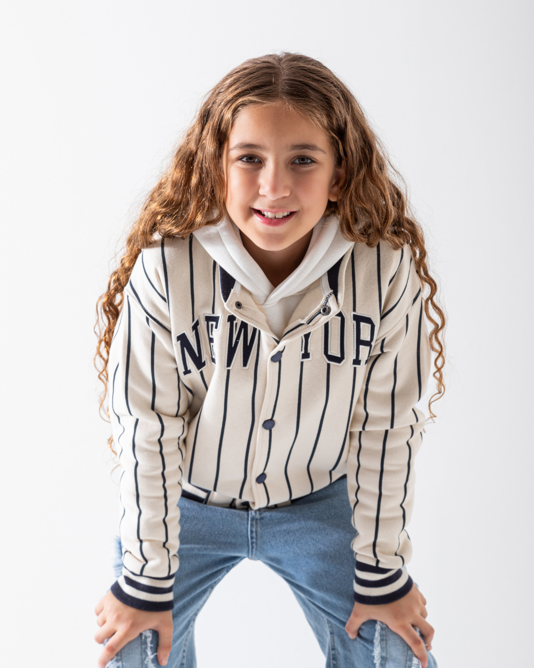 New York Striped Baseball Sweatshirt