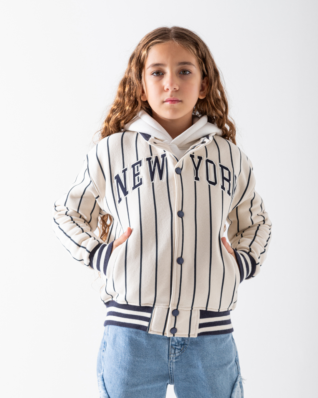 New York Striped Baseball Sweatshirt