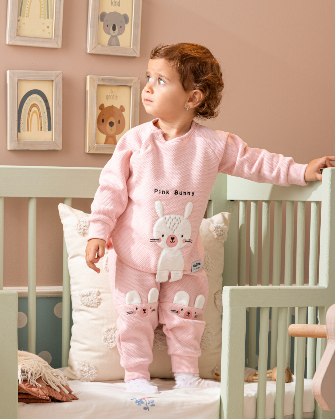 Newborn Girl Pink Bunny Pajama