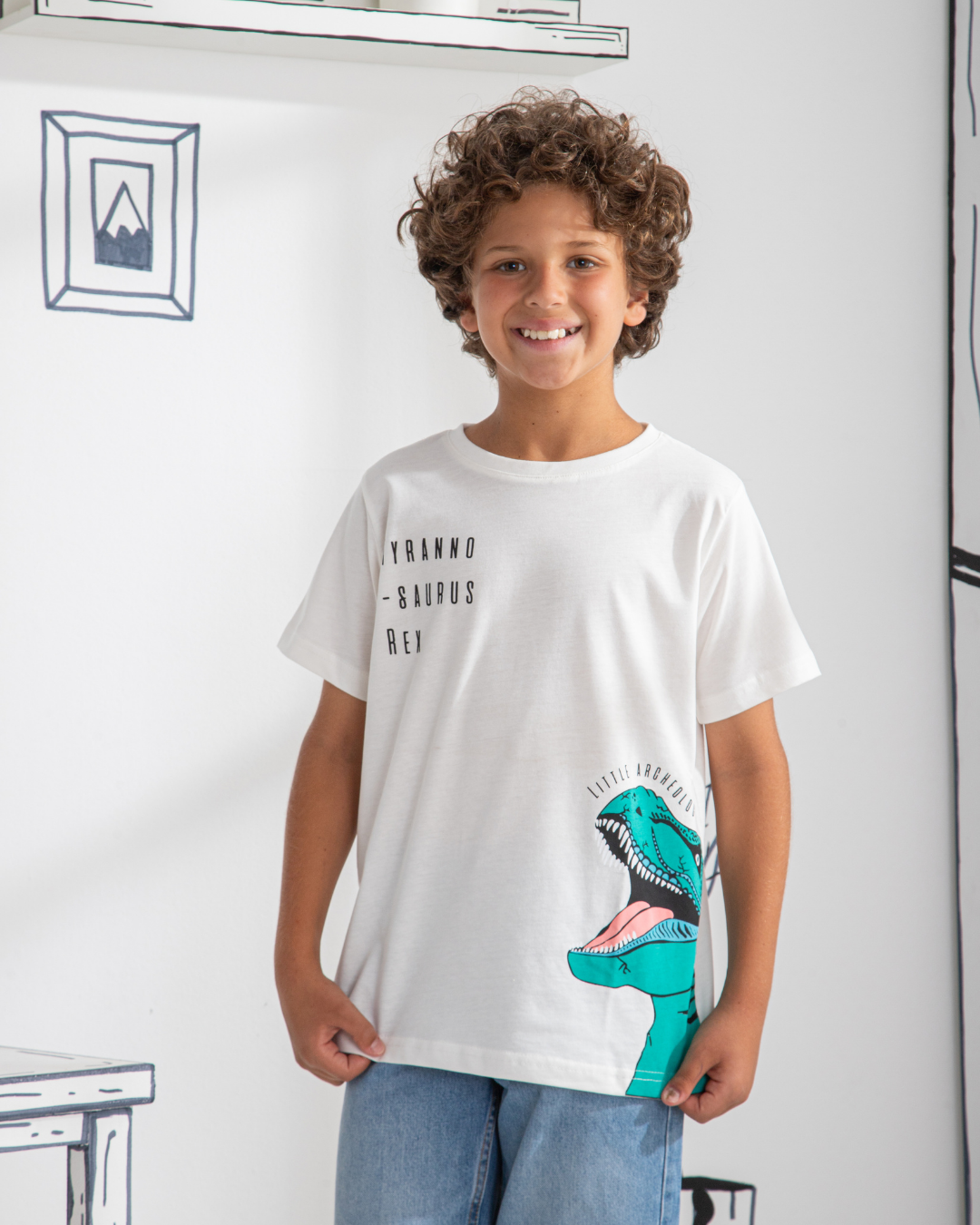 Tyrannosaurus Boys' half sleeve T-shirt