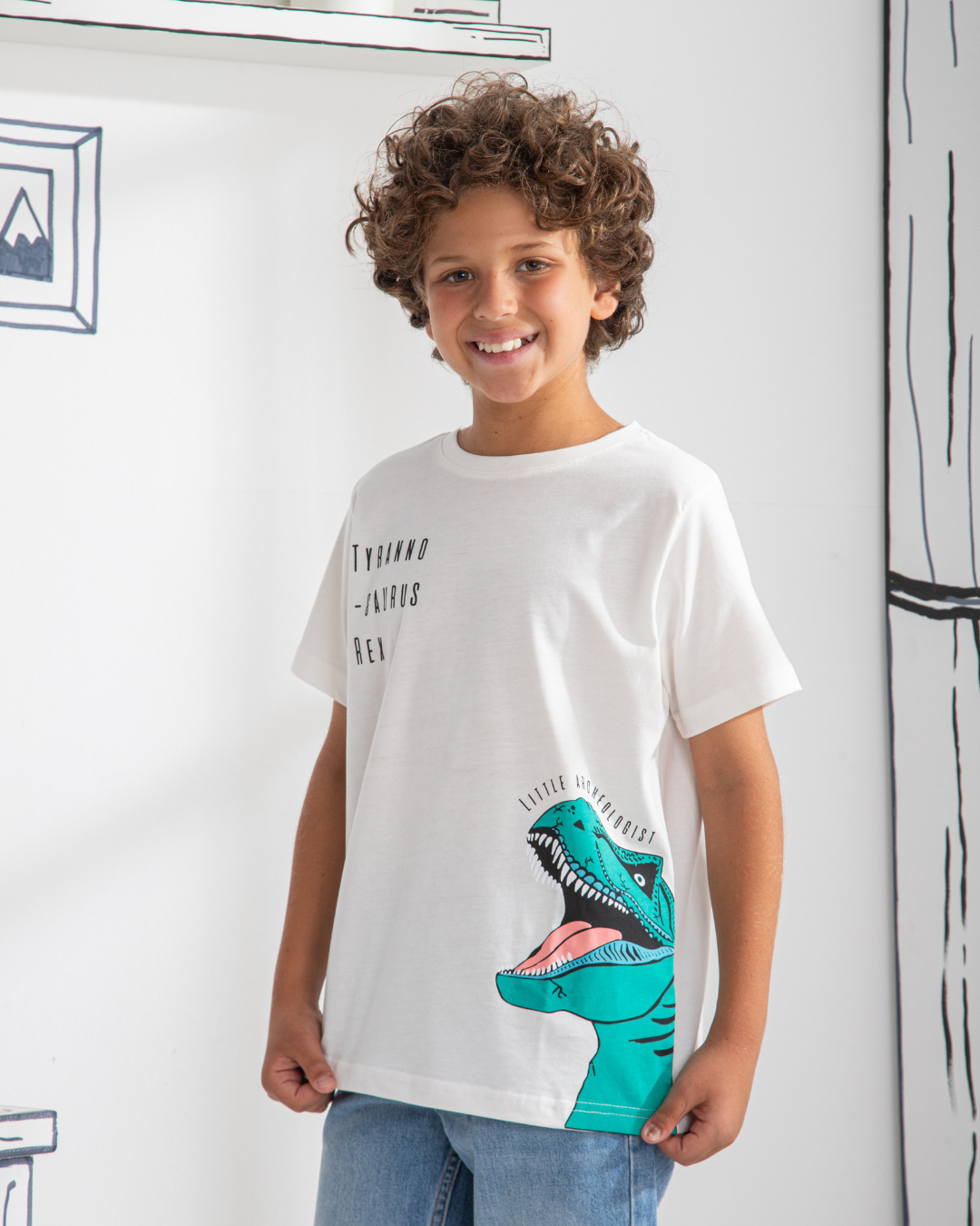 Tyrannosaurus Boys' half sleeve T-shirt