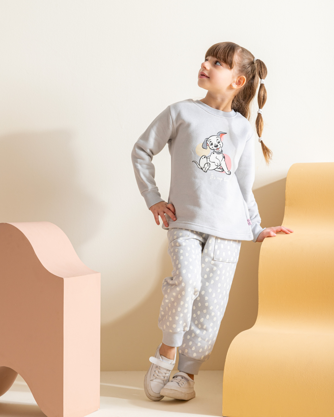 Girls' long sleeve pajamas Dalmatian