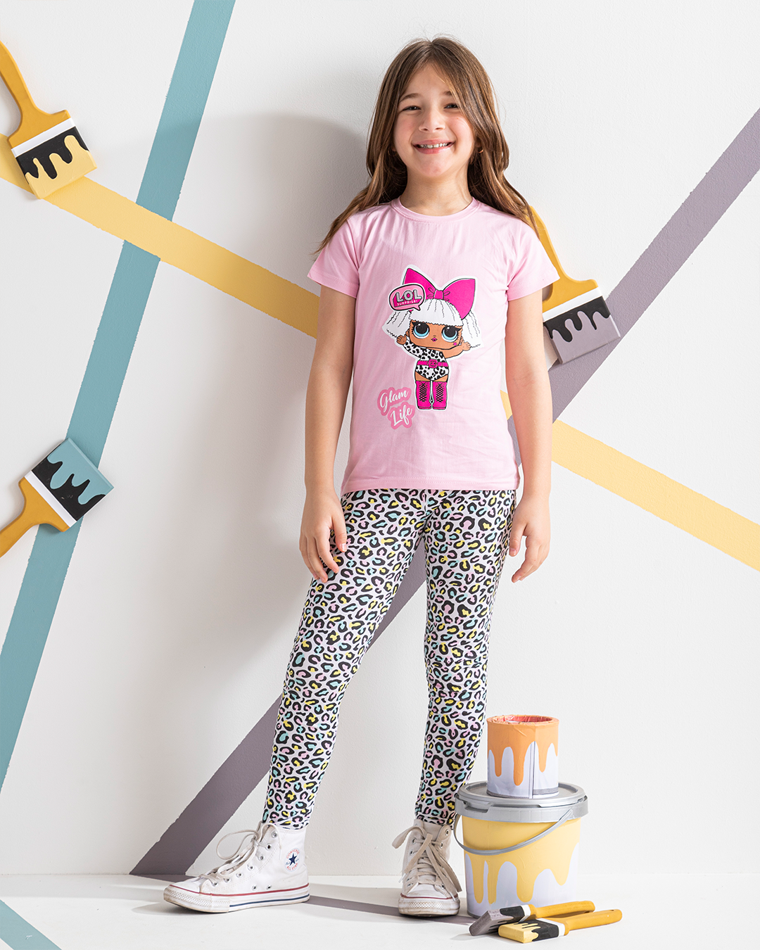 LOL Glam Life Disney Girls Printed Leggings Pajamas 2segypt