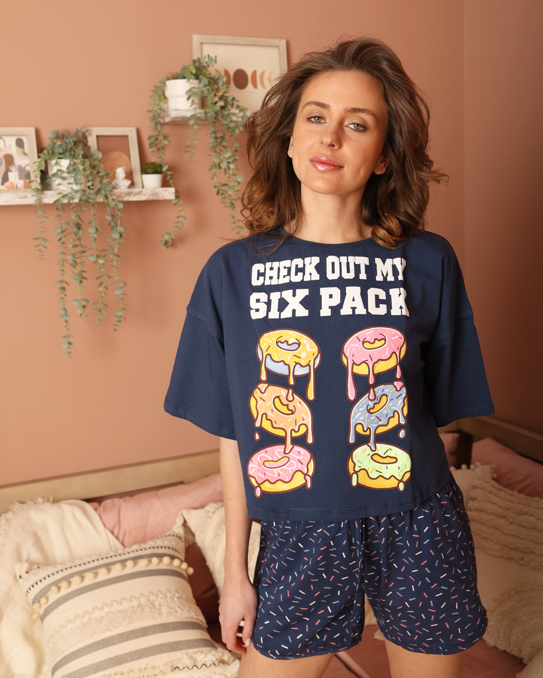 Women's pajamas over size donuts