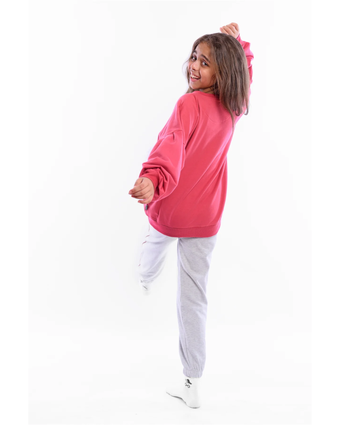 Elegant pajamas for girls, T-shirt + printed pants