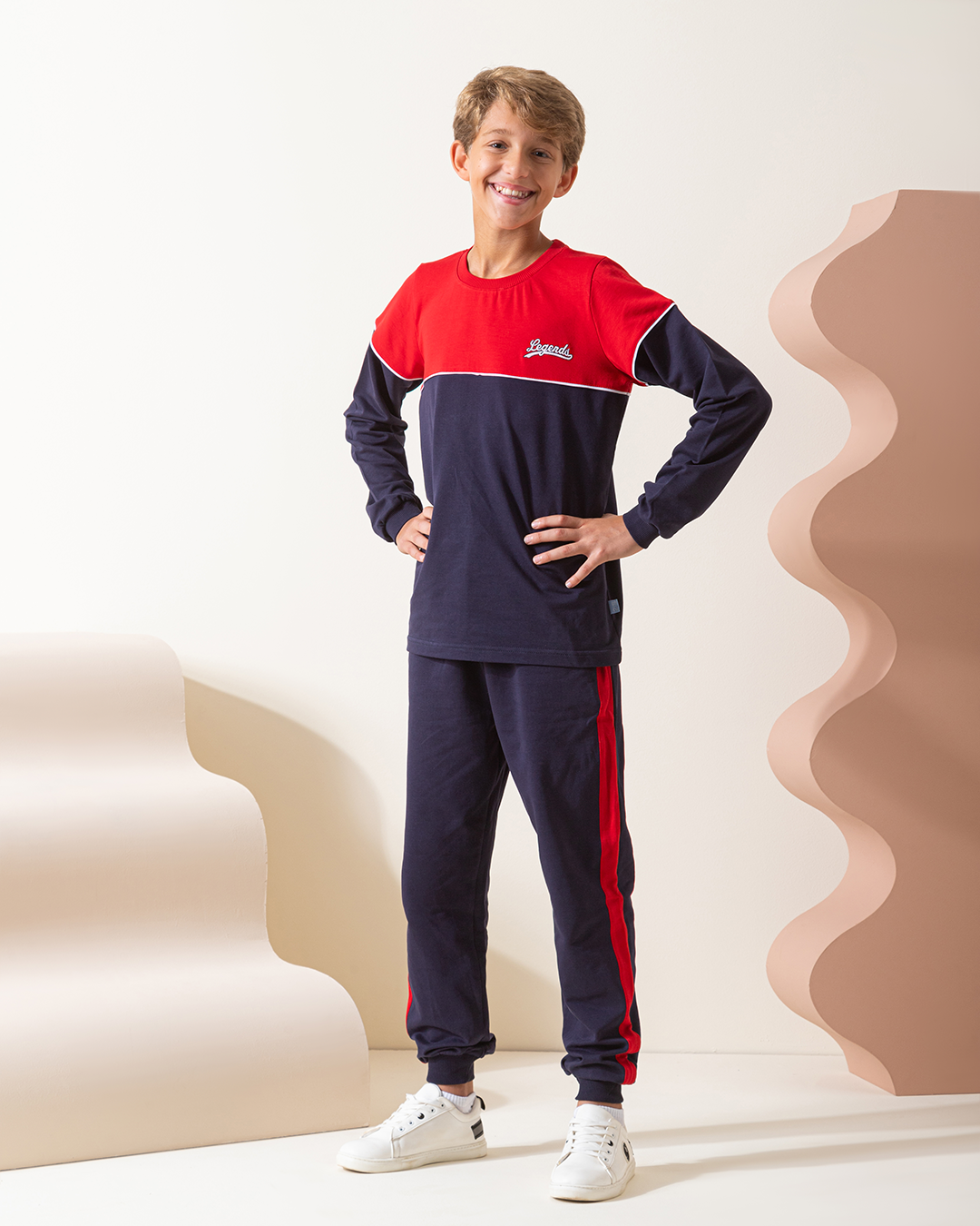 Legends Boys' Long Sleeve Summer Melton Pajamas