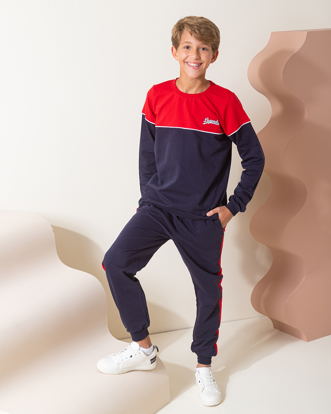 Legends Boys' Long Sleeve Summer Melton Pajamas