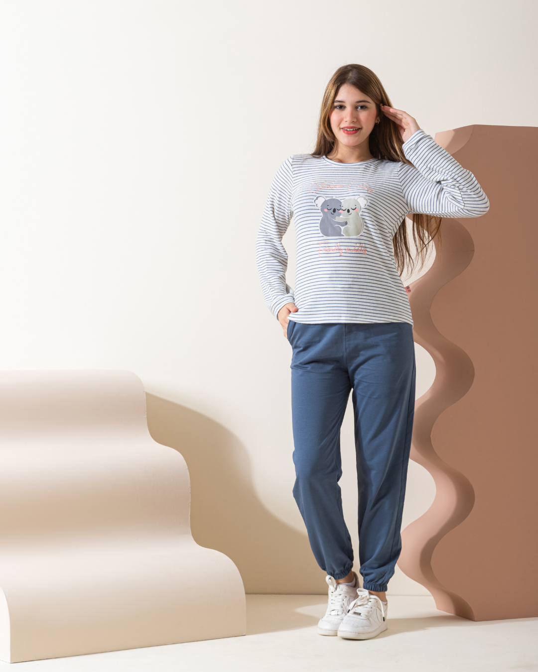 Long sleeve thermal top pajama Koala print