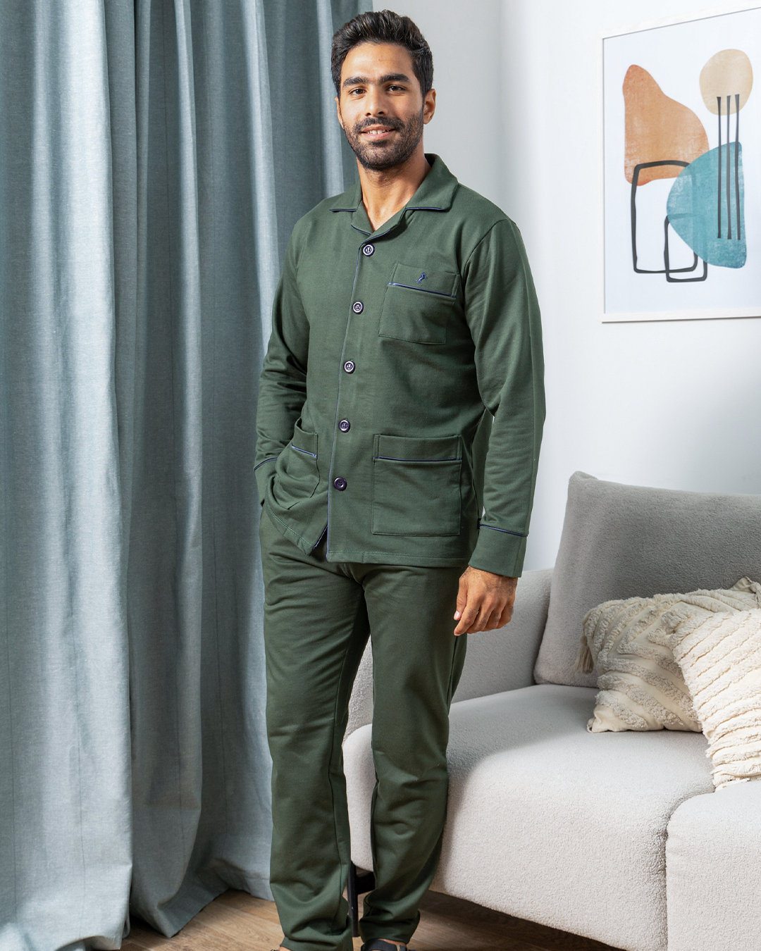 Men's open pajamas for Milton laser