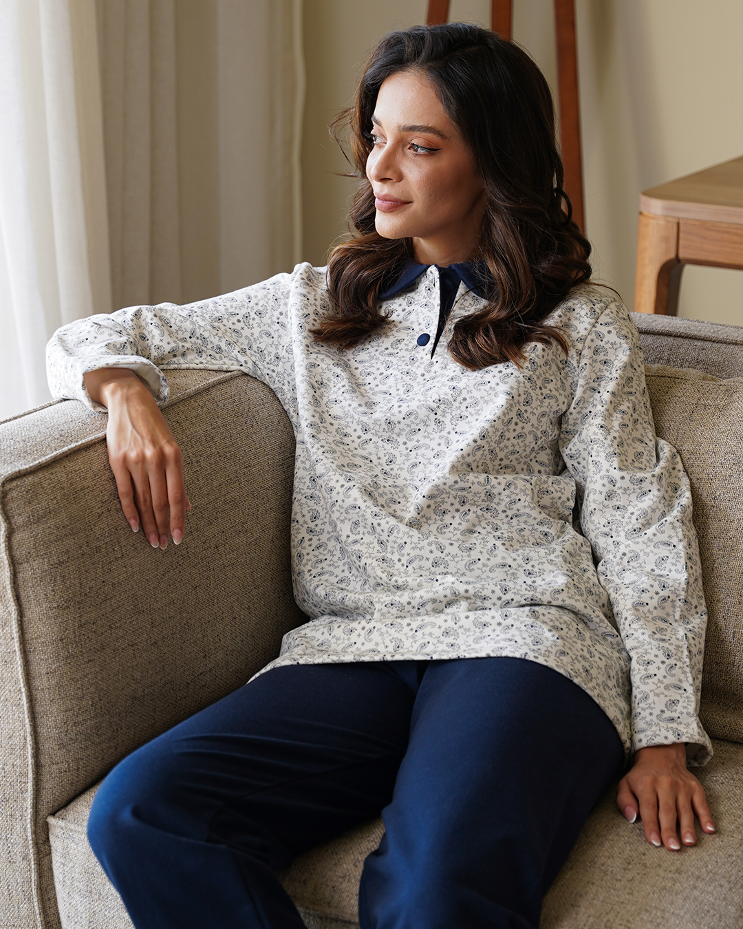 Pajamas for women, Mardpolo Rotary, plain cashmere pants, Milton