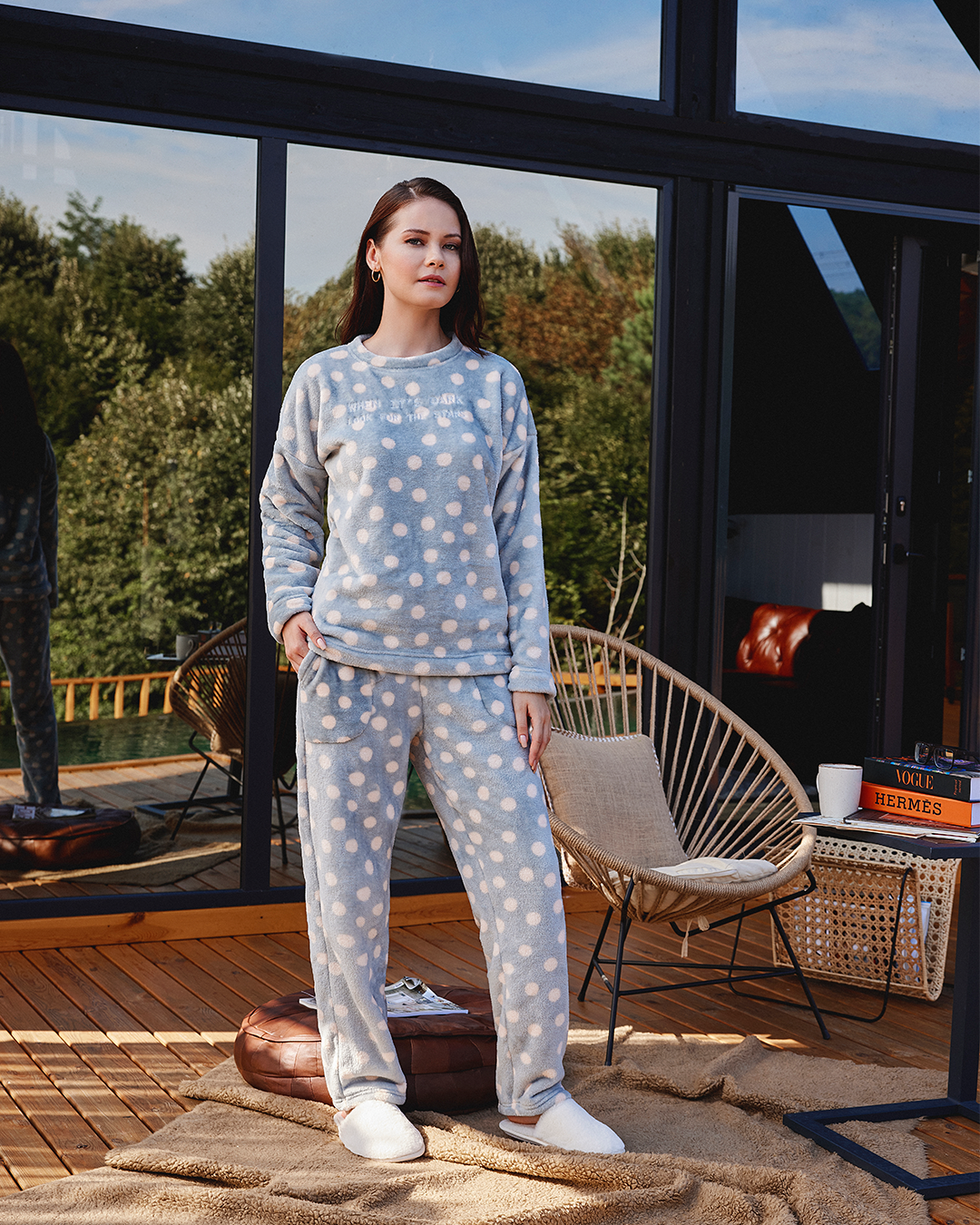 Women's Long Sleeve printed Polar Pajamas 