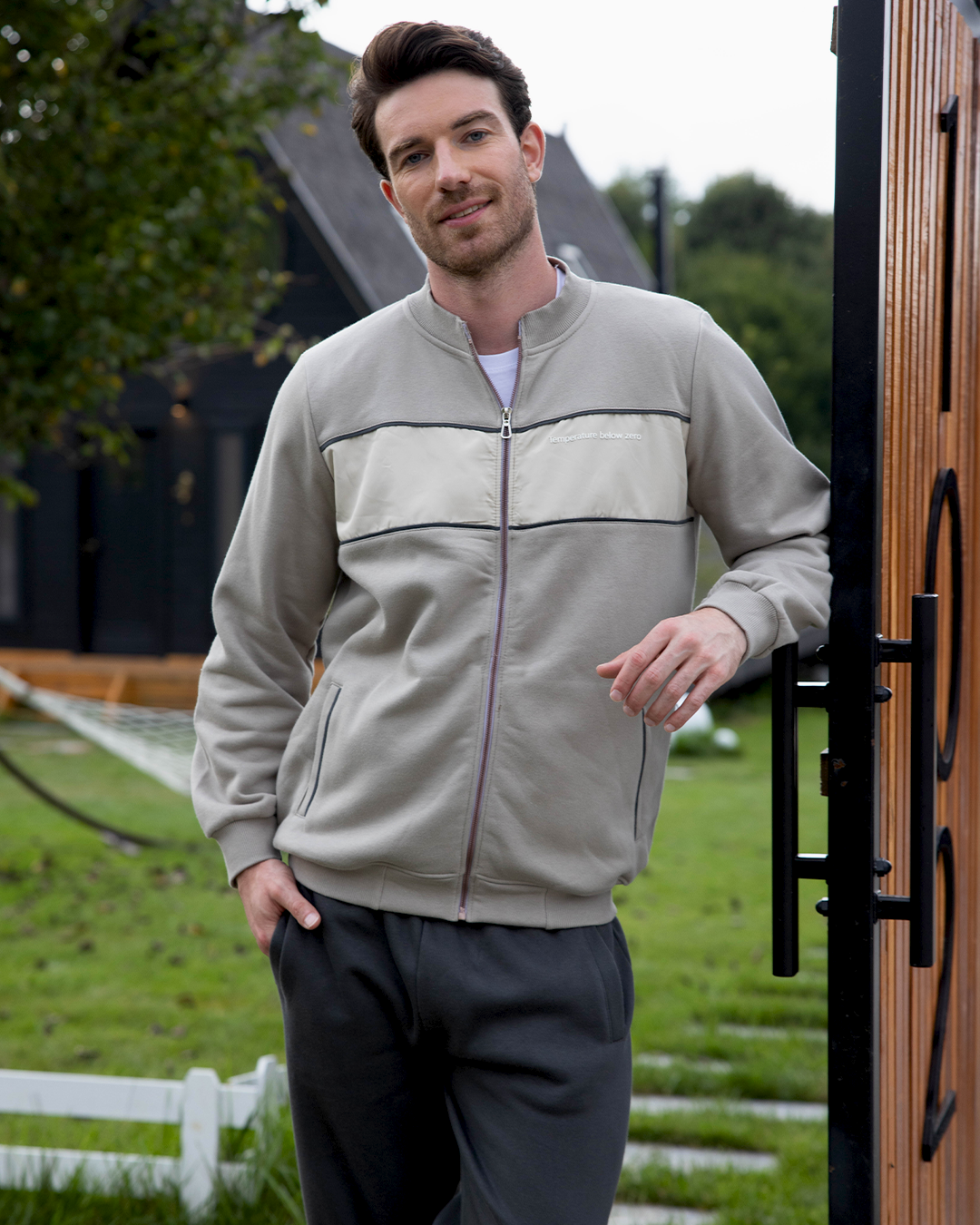 Men's Melton Pajama with zipper and waterproof Cut Temperature below zero 