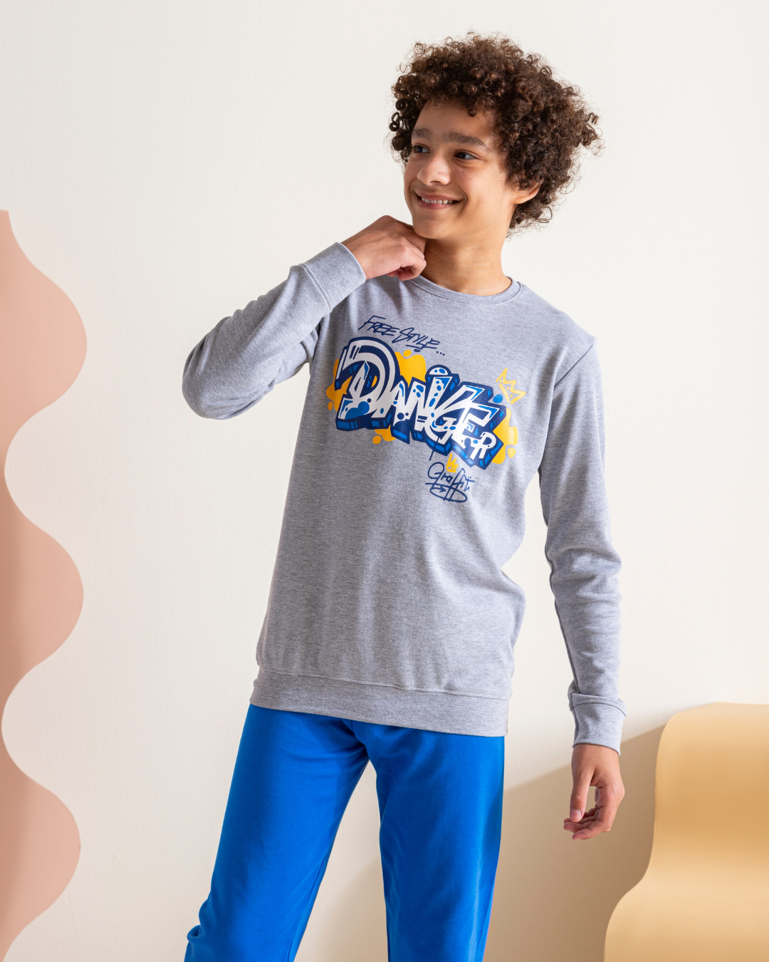 Danger boys pajamas with interlock print