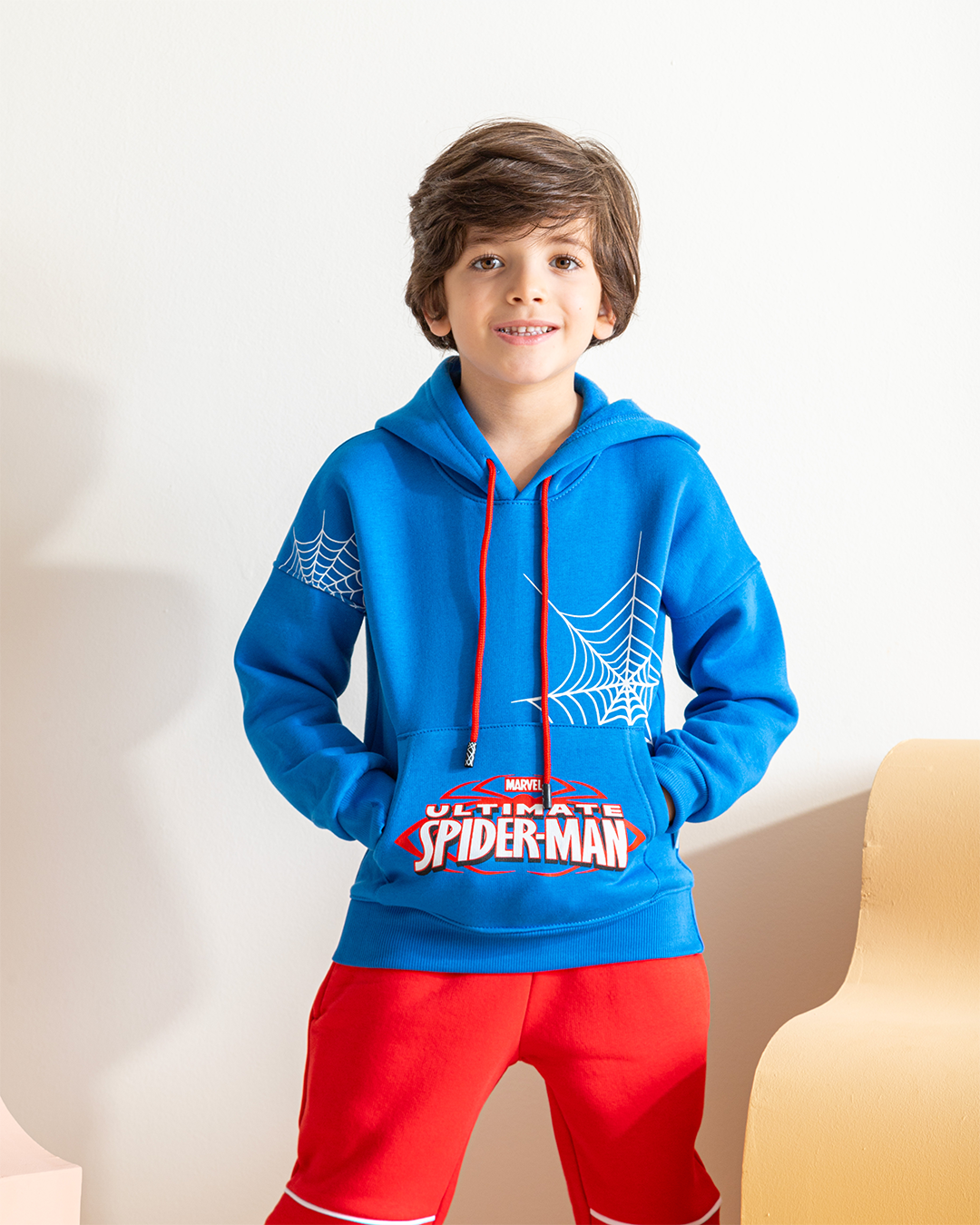 Boys fleece long sleeve spider man pajama