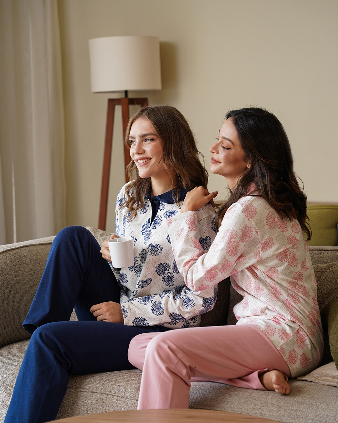 Women's pajamas, Mardpolo Rotary, Milton pink pants