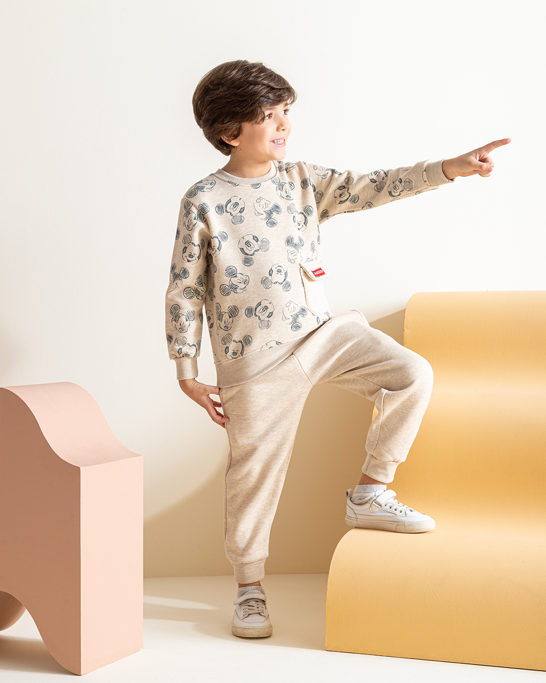 Mickey mouse boys' long sleeve pajamas