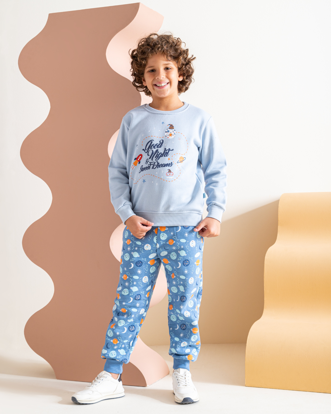 Sweet Dreams Children's pajamas for boys, plain, with printed Milton