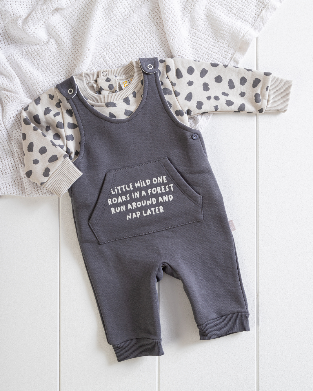 Boys newborn overall little wild tiger 