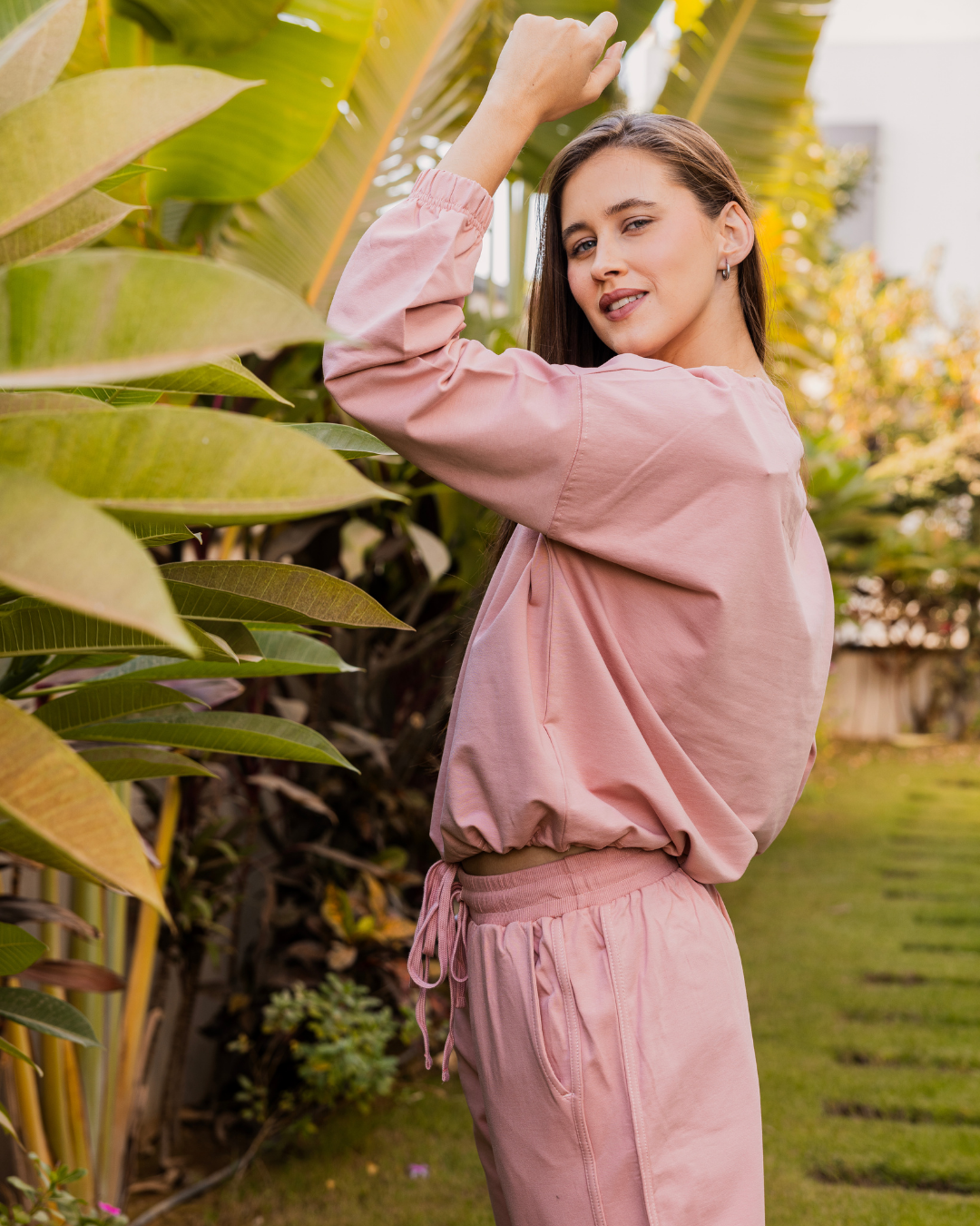 Women's over-size pajamas with a stripe