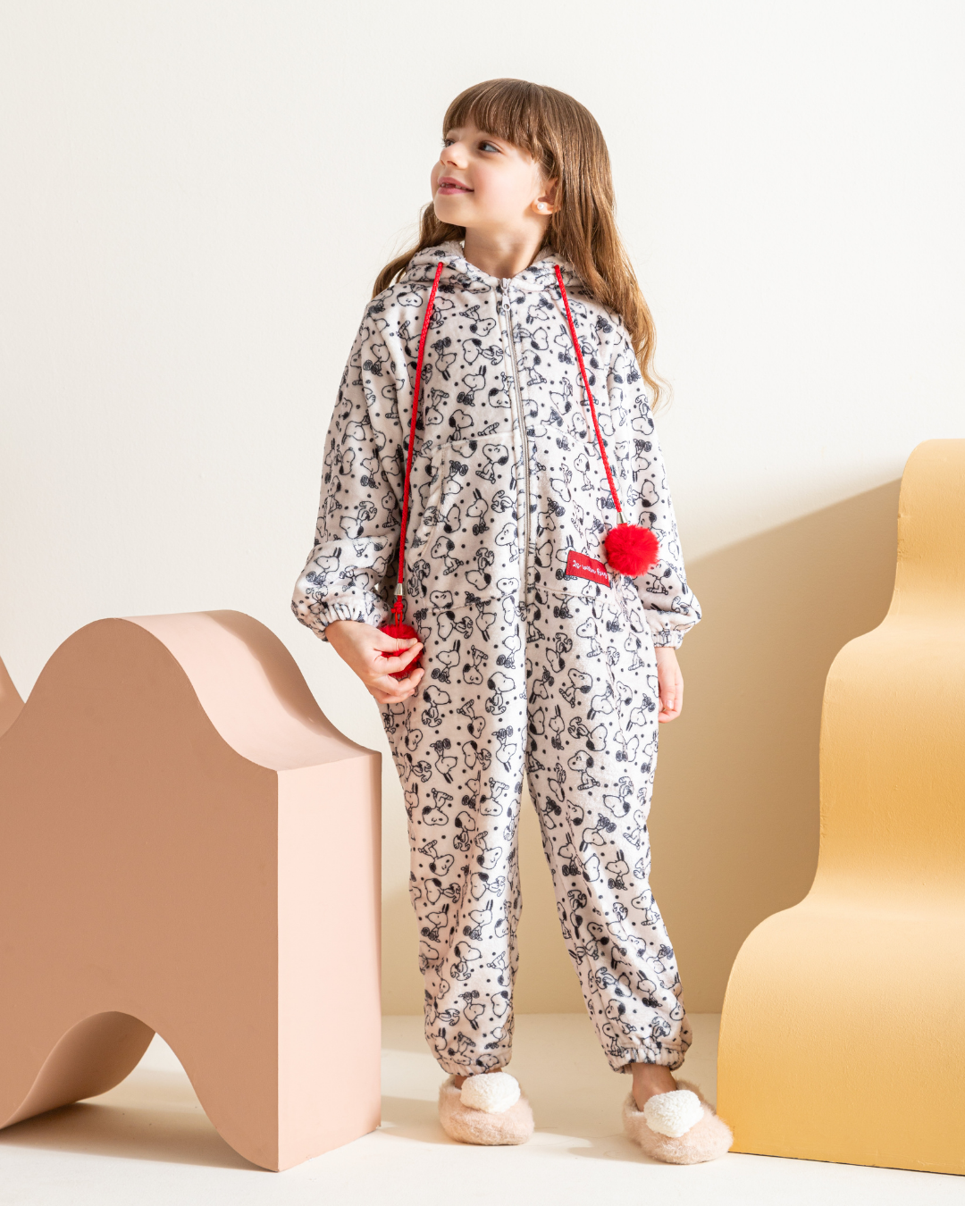 Snoopy Girls Polar Printed Onesie