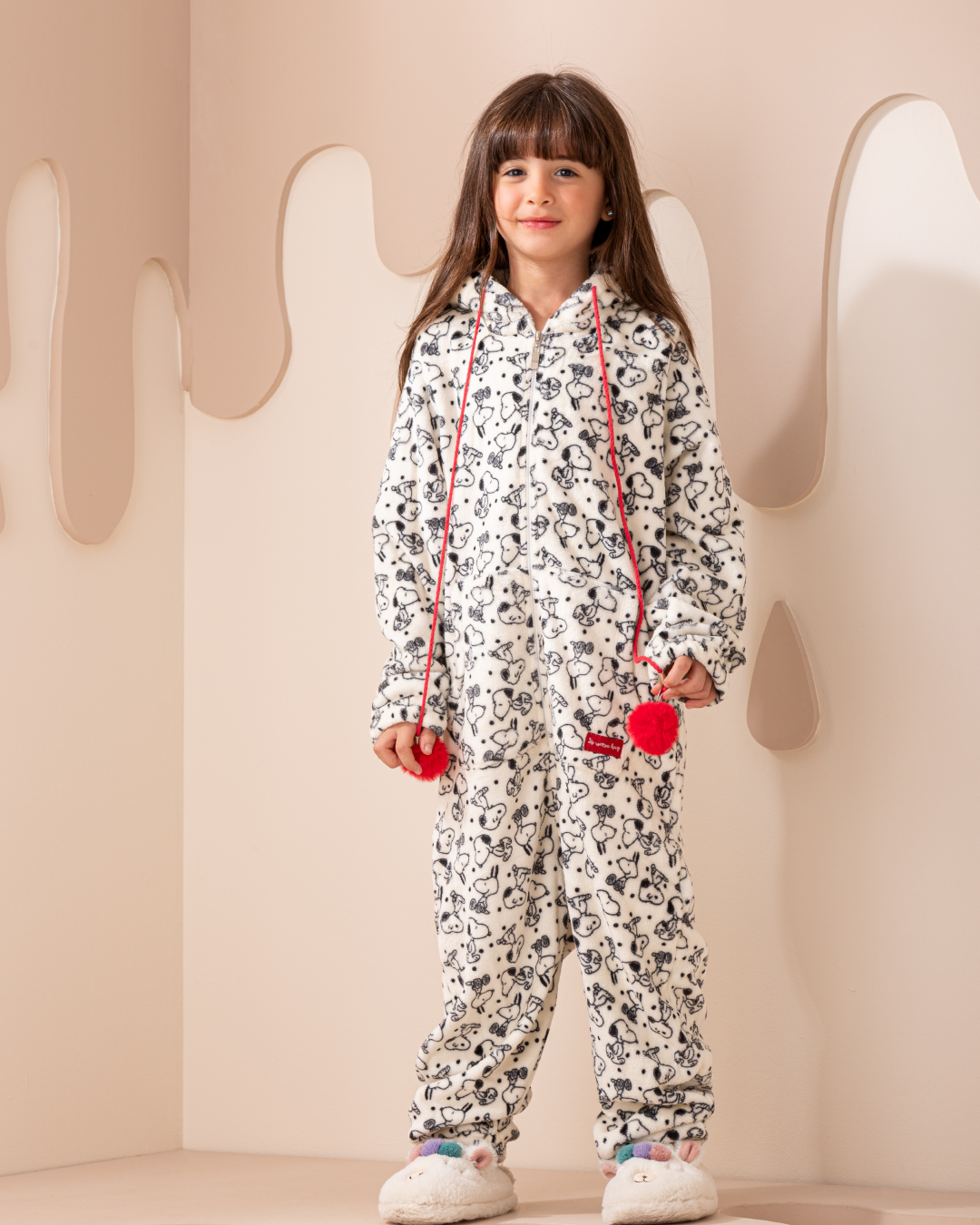 Snoopy Girls Polar Printed Onesie