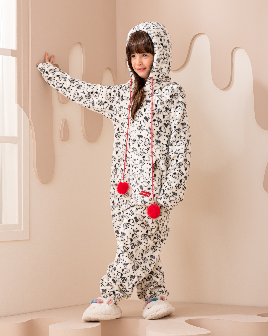 Snoopy Girls Polar Printed Onesie