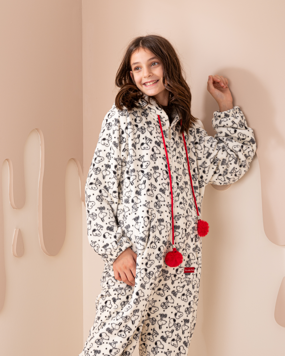 Snoopy Girls Polar Printed Onesie