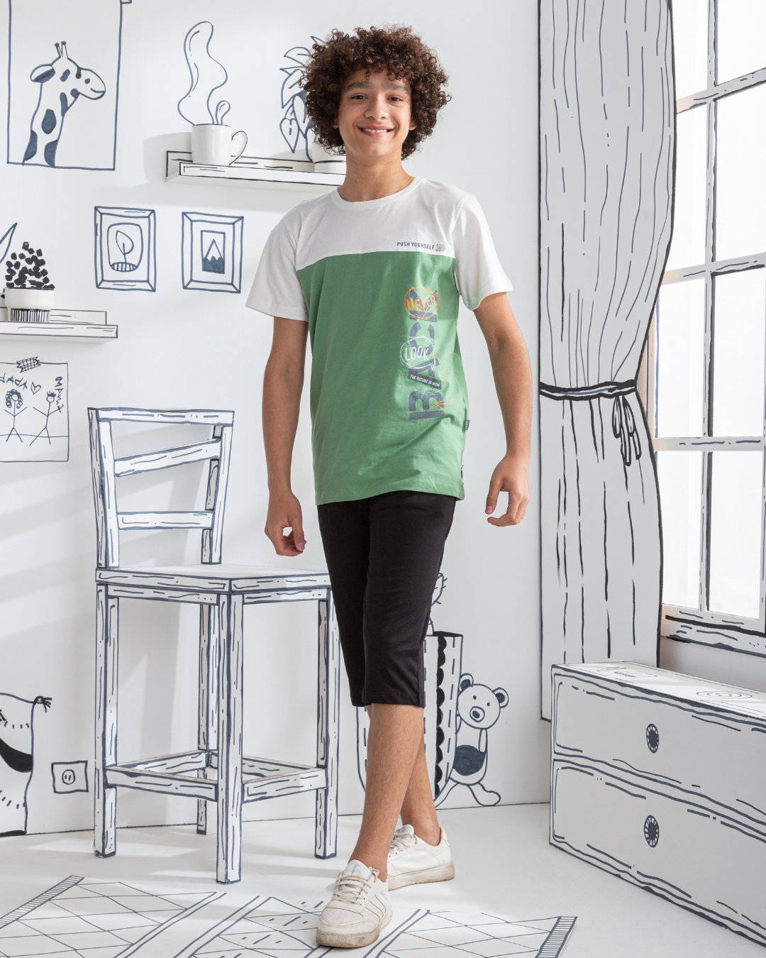 Push Yourself boys' pajamas with pentacore print