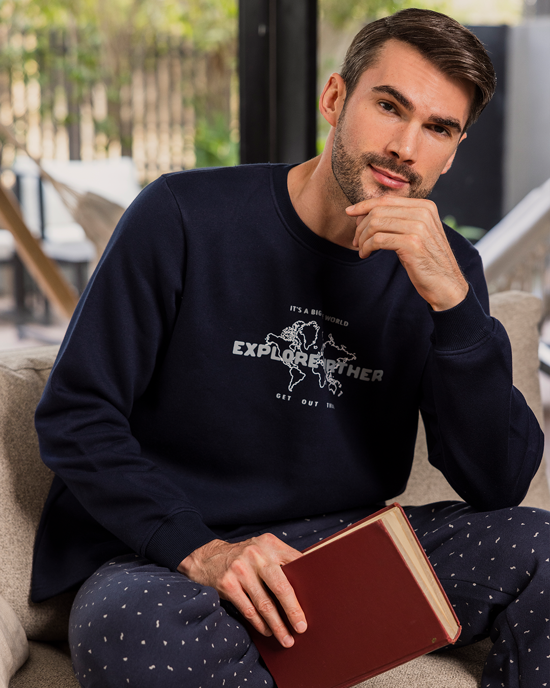 Explore Further Men's long sleeve pajamas