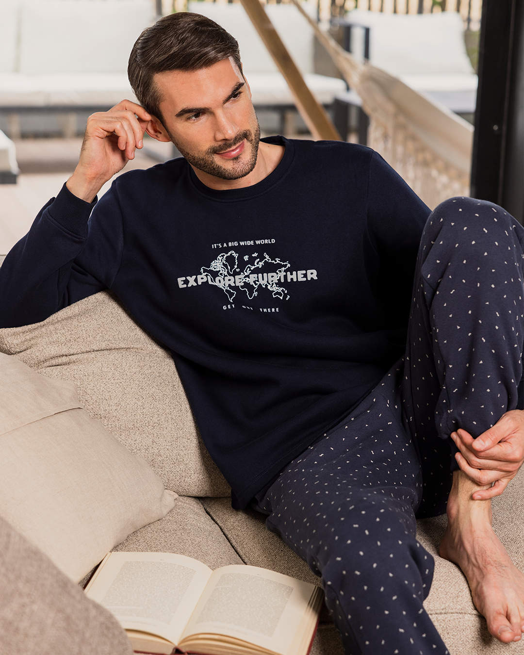 Explore Further Men's long sleeve pajamas