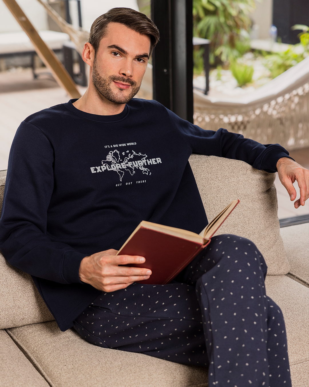 Explore Further Men's long sleeve pajamas