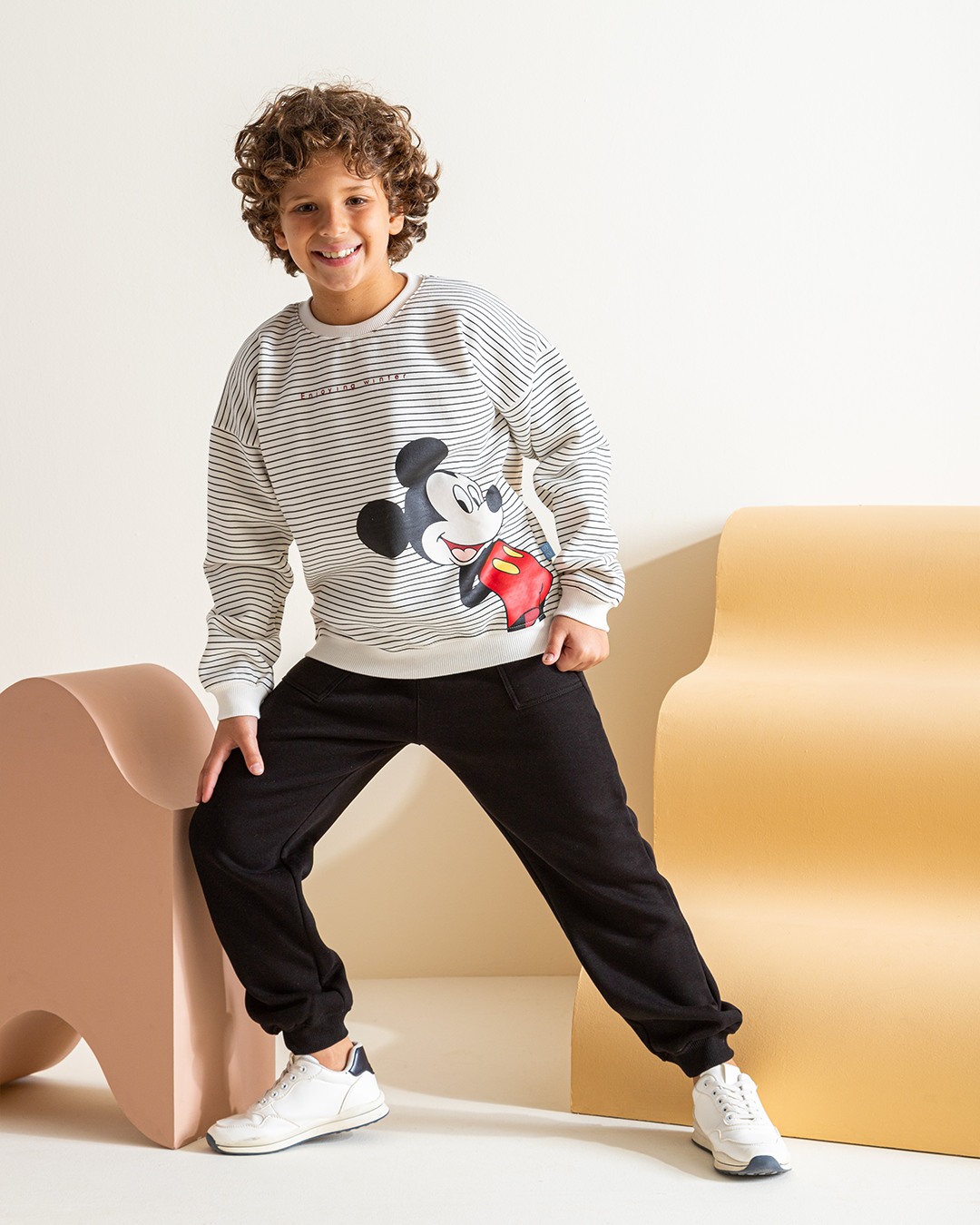 Mickey enjoying winter Disney boys pajamas