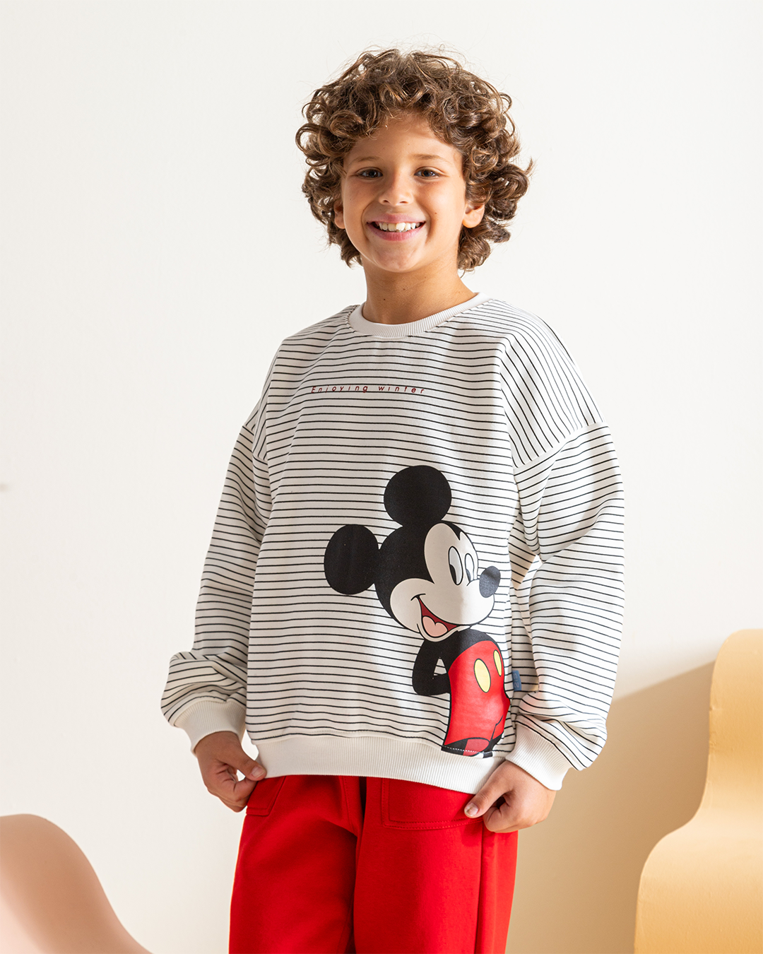 Mickey enjoying winter Disney boys pajamas