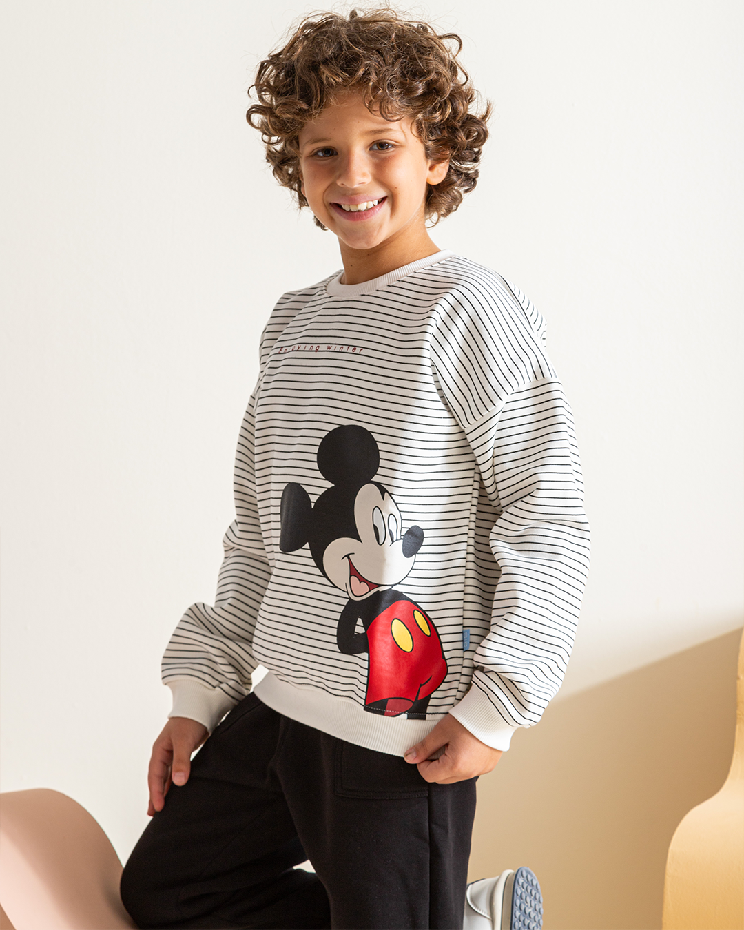 Mickey enjoying winter Disney boys pajamas