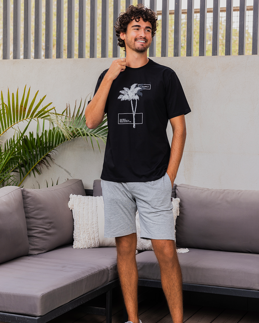 Palm Tree Men's Half Sleeve T-Shirt