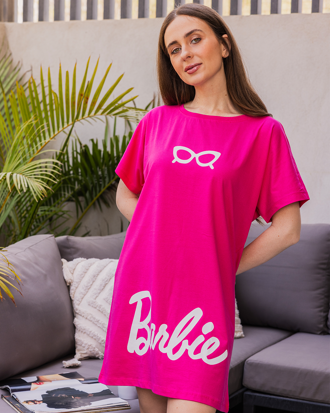 Barbie Women's Over Size Shirt Printed with Barbie