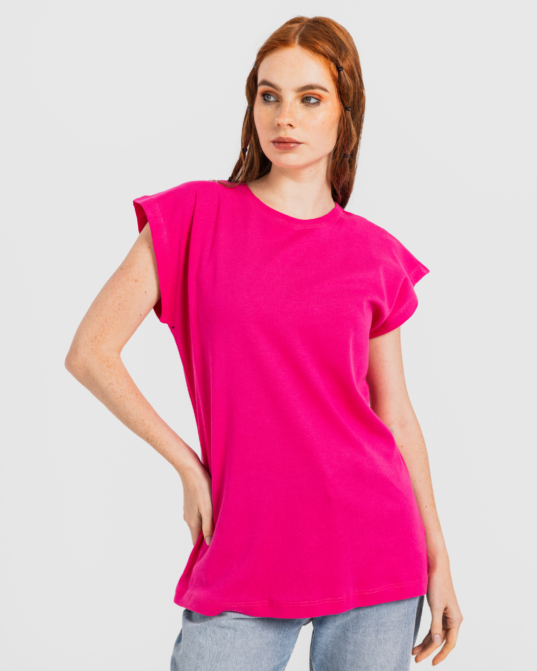 Women's Basic Plain Half Sleeve T-Shirt