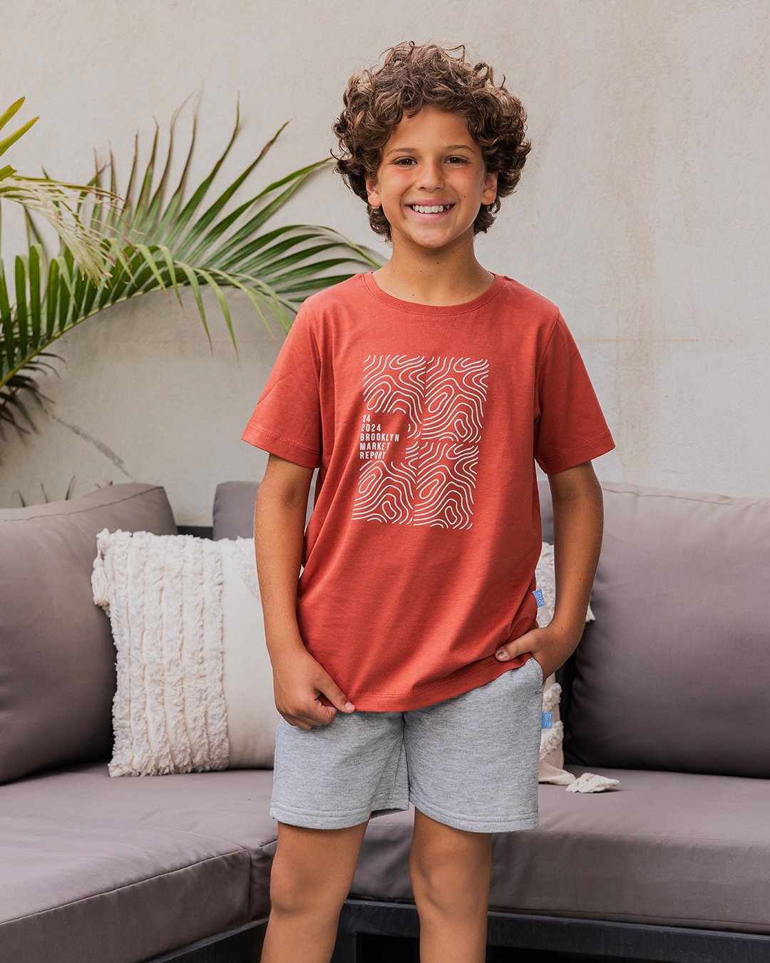 Finger Print Boys' T-shirt, half sleeves