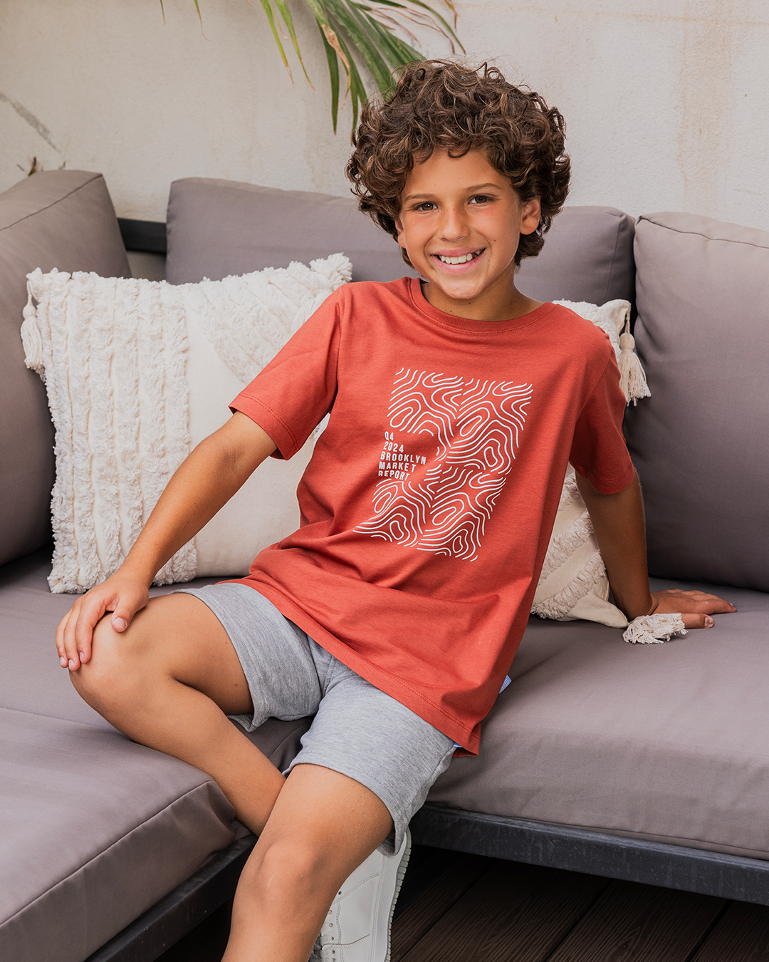 Finger Print Boys' T-shirt, half sleeves