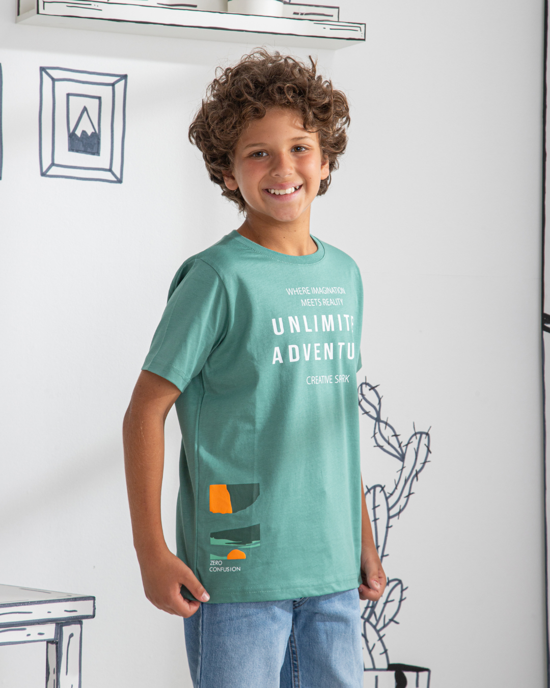 Unlimited Adventure Boys' half sleeve T-shirt