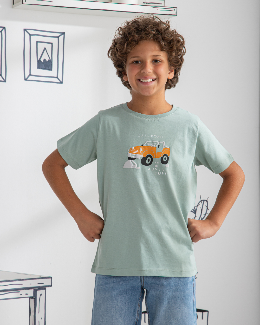 Off road Truck Boys' half sleeve T-shirt