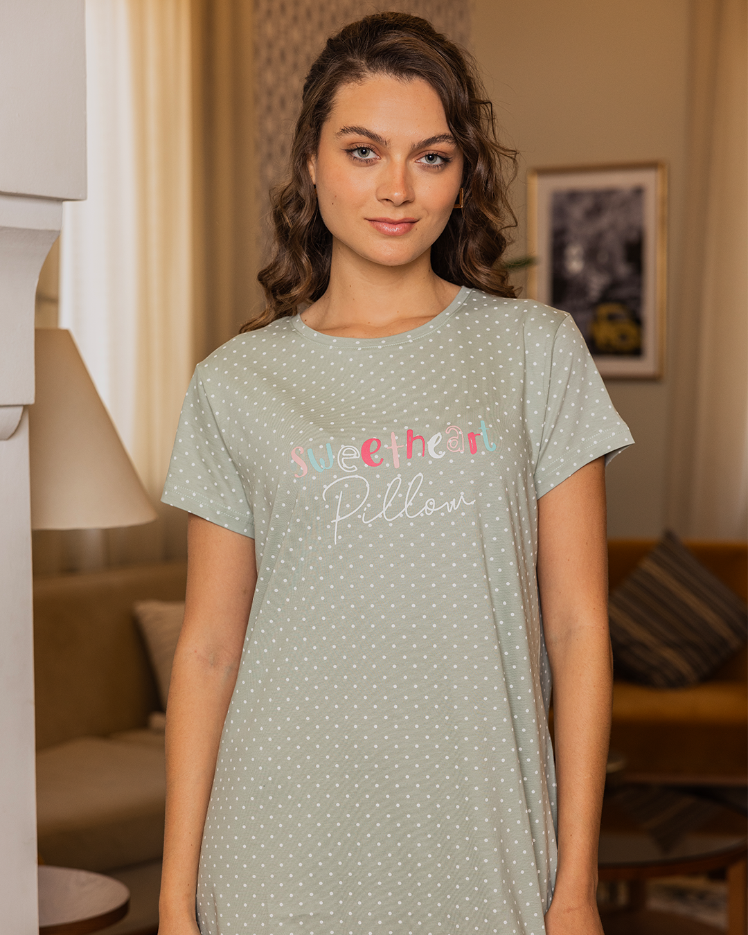 Colorful word women's nightgown