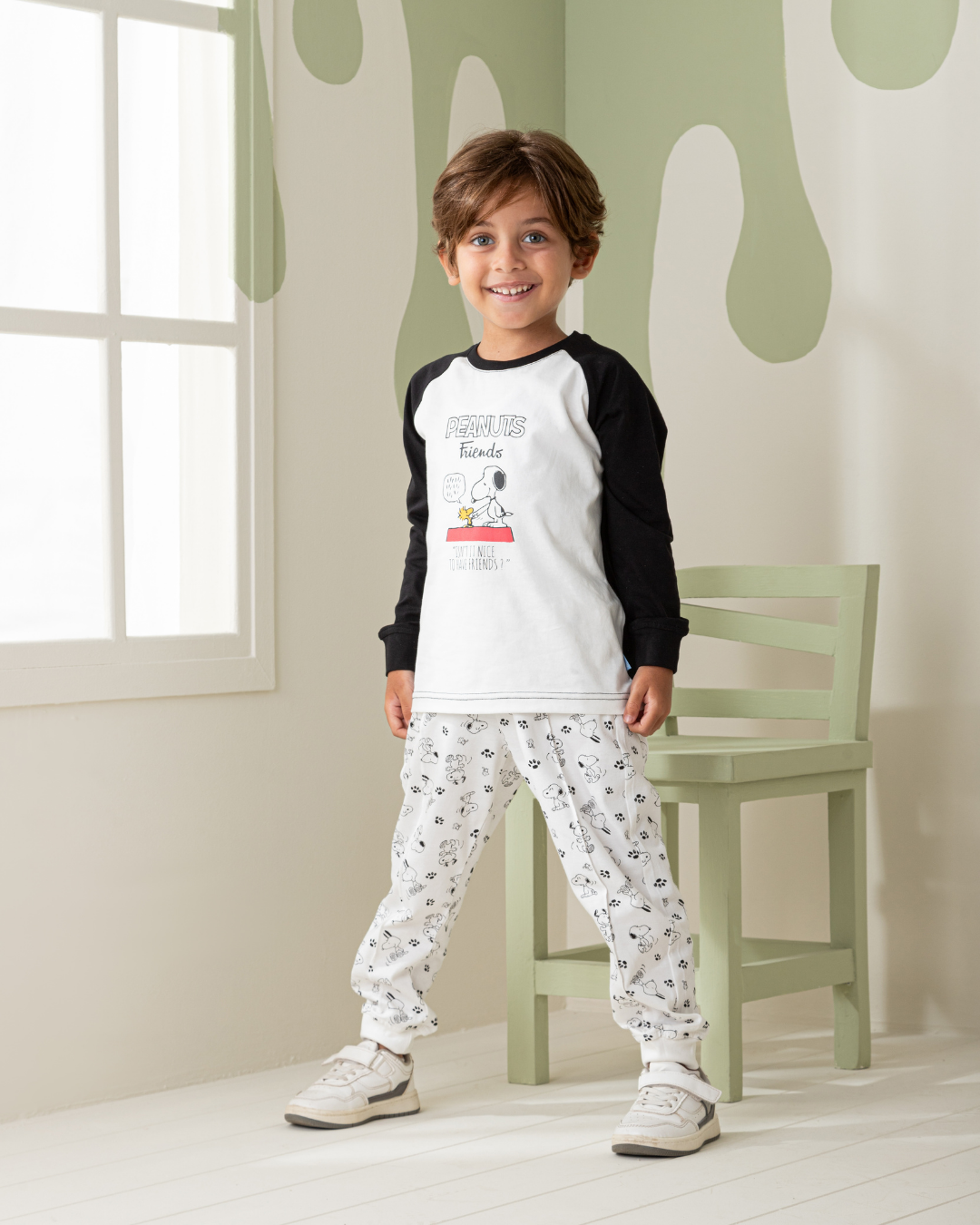 Snoopy friends boys long sleeve pajamas