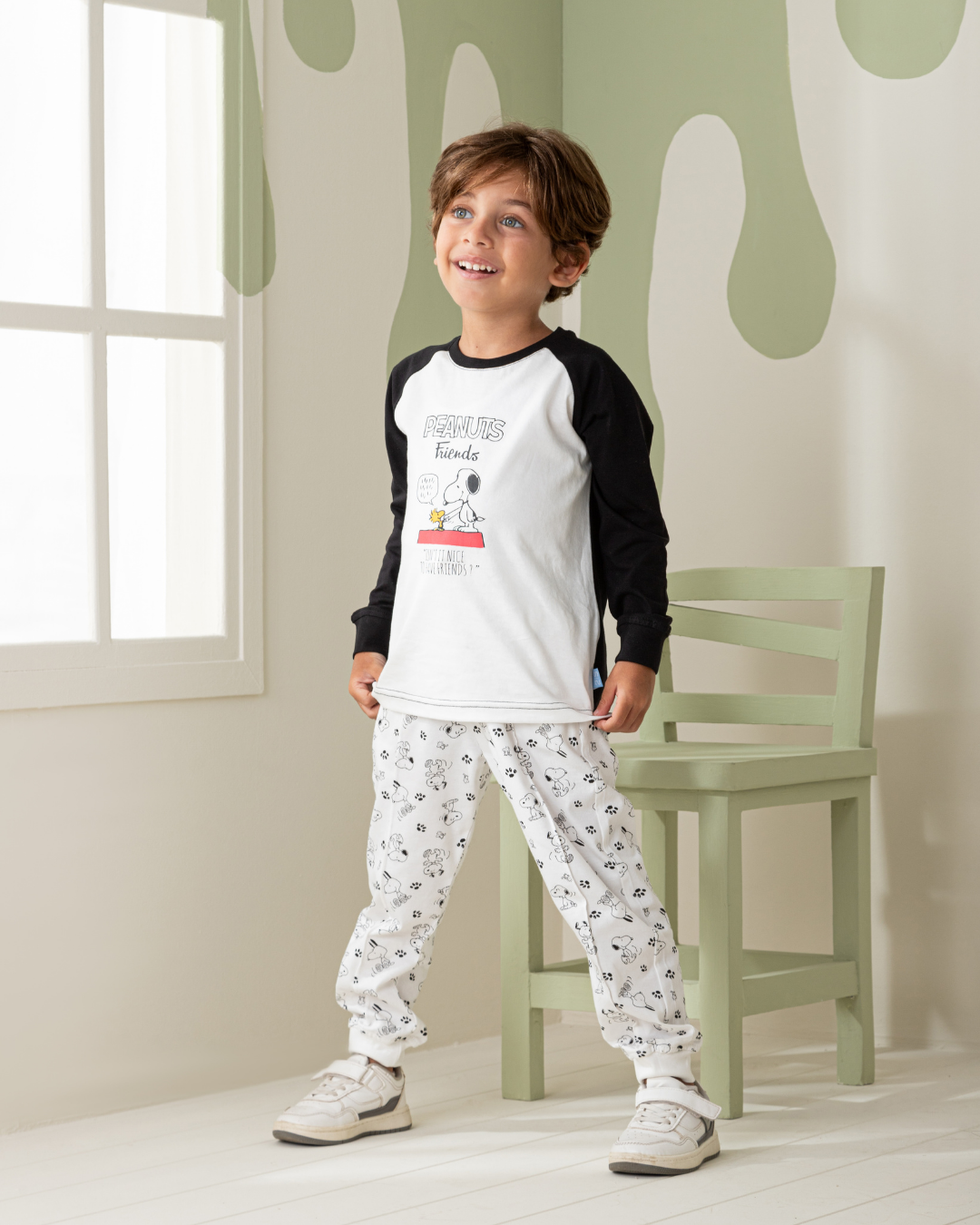 Snoopy friends boys long sleeve pajamas