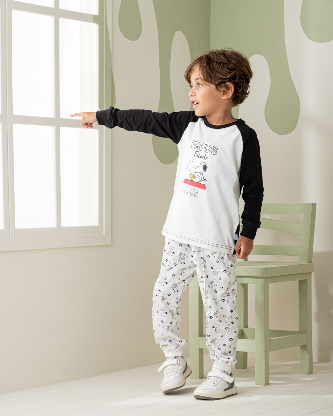 Snoopy friends boys long sleeve pajamas