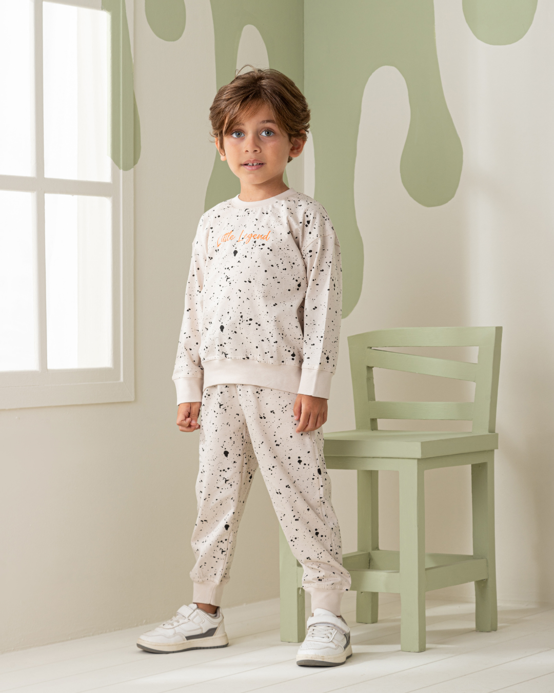 Little legend Boys' sleeve pajamas and cotton trousers