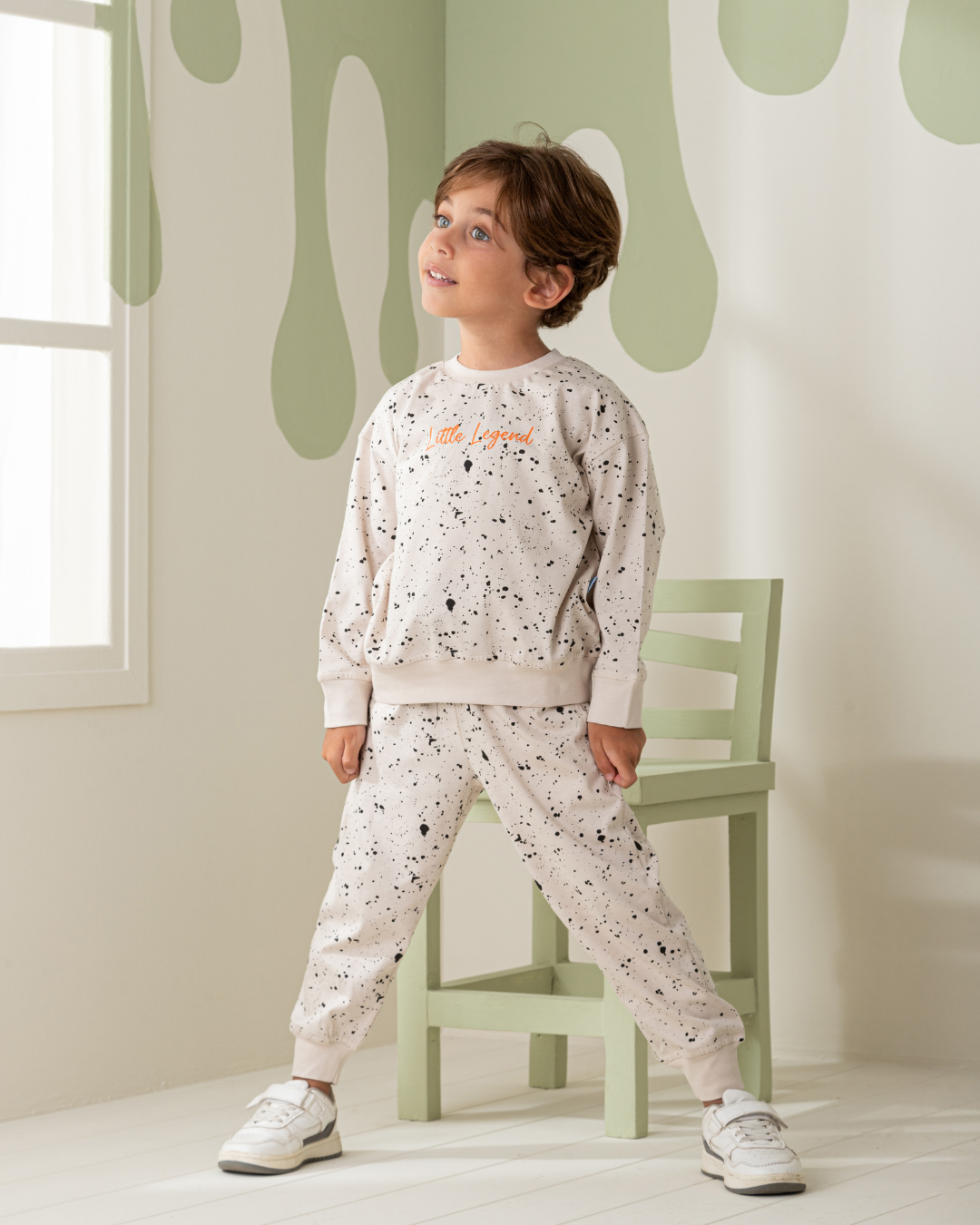 Little legend Boys' sleeve pajamas and cotton trousers